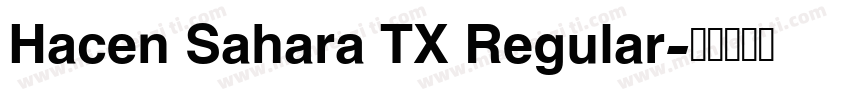 Hacen Sahara TX Regular字体转换